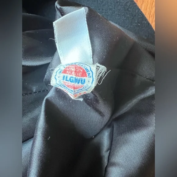 Larry Levine Black Trench Coat 100% Pure Wool - Picture 8 of 8